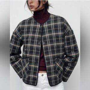 Plaid jacket zara
